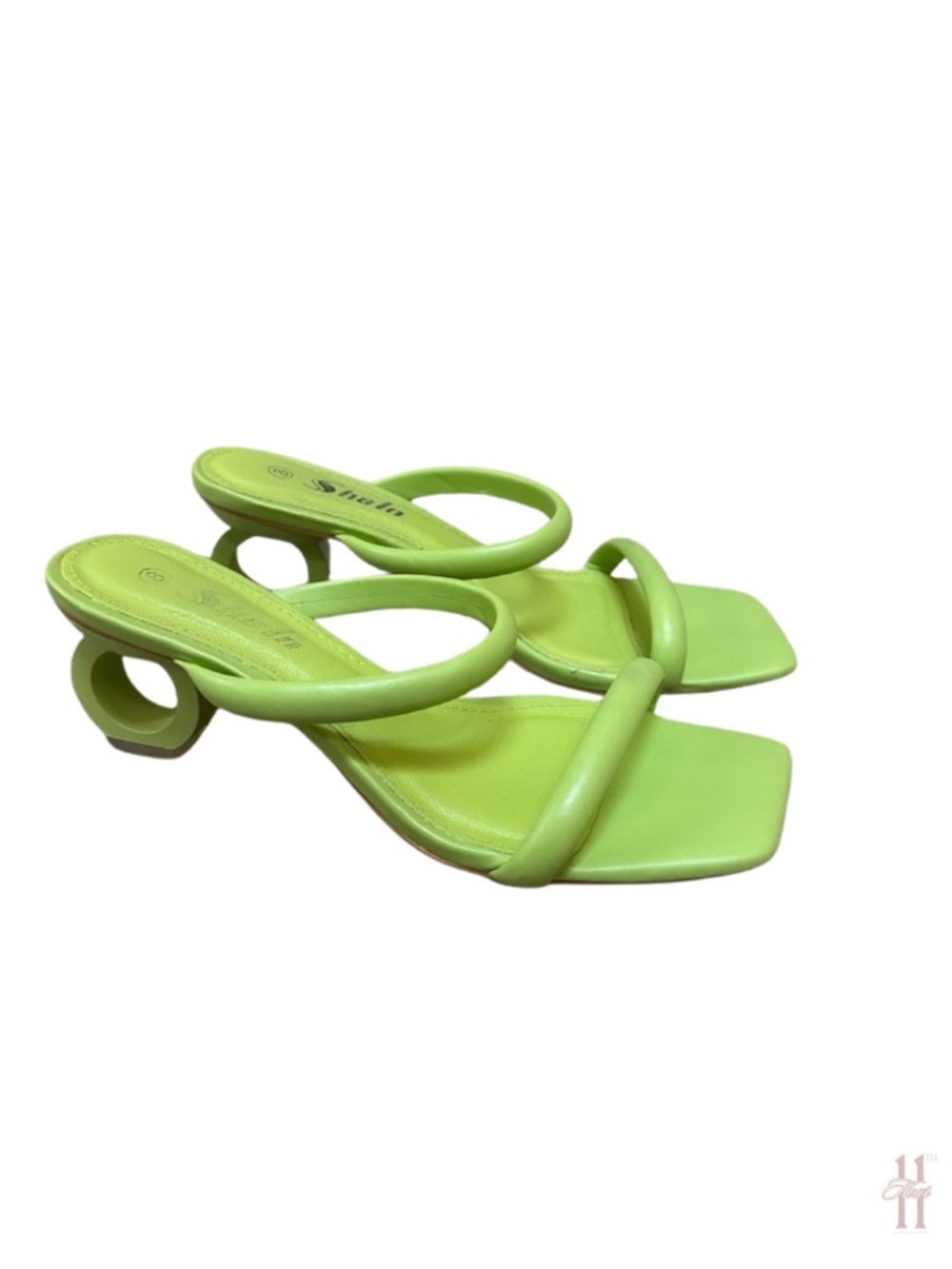Shein Lime Green Circle Heel Kitten Heels - Women's 8